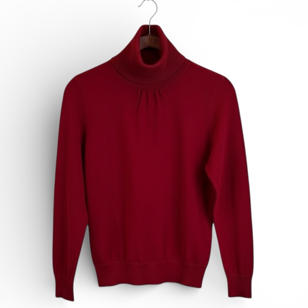 Talbots Red Pima Cotton Turtleneck Sweater – Size SP (Petites)